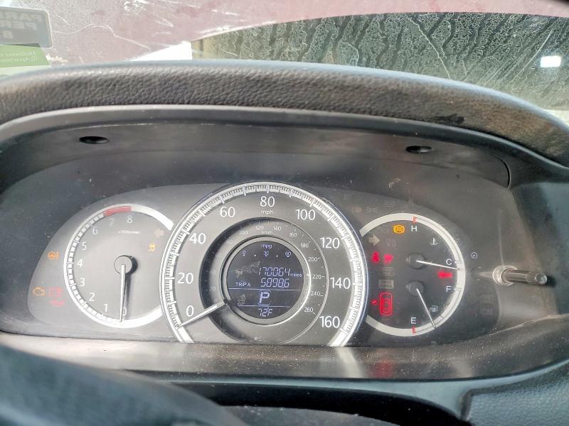 2015 Honda Accord VIN 1HGCR2F34FA260793 COPART salvage auction — FRONT END, Tx - Salvage Vehicle Title, sold $1,000 on 2026-07-02 (photo 9)