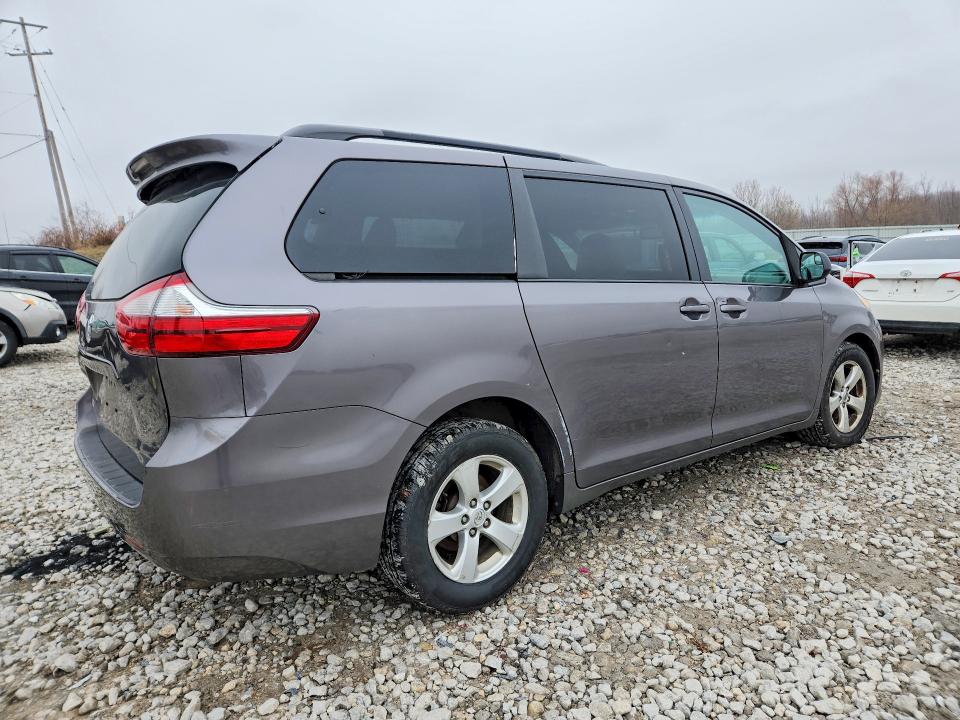2015 Toyota Sienna VIN 5TDKK3DC1FS635761 COPART salvage auction — FRONT END, Mi - Certificate Of Title, sold $5,200 on 2026-07-02 (photo 3)