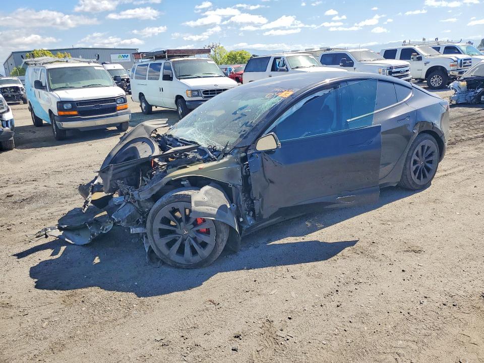 2021 Tesla Model 3 VIN 5YJ3E1EBXMF980200 COPART salvage auction — FRONT END, Ca - Salvage Certificate, sold $225 on 2026-07-24 (photo 1)