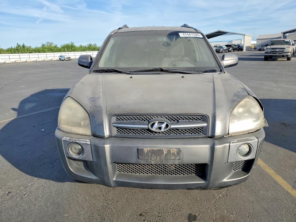 2007 Hyundai Tucson VIN KM8JN12D97U522037 COPART salvage auction — FRONT END, Ca - Salvage Certificate, sold $325 on 2026-07-09 (photo 5)