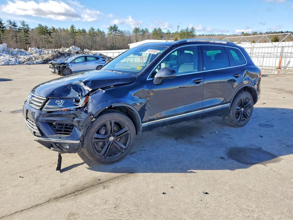 2017 Volkswagen Touareg VIN WVGRF7BP9HD003651 COPART salvage auction — FRONT END, Me - Cert Of Title-Salvage Collisio, sold $2,700 on 2026-07-15 (photo 1)