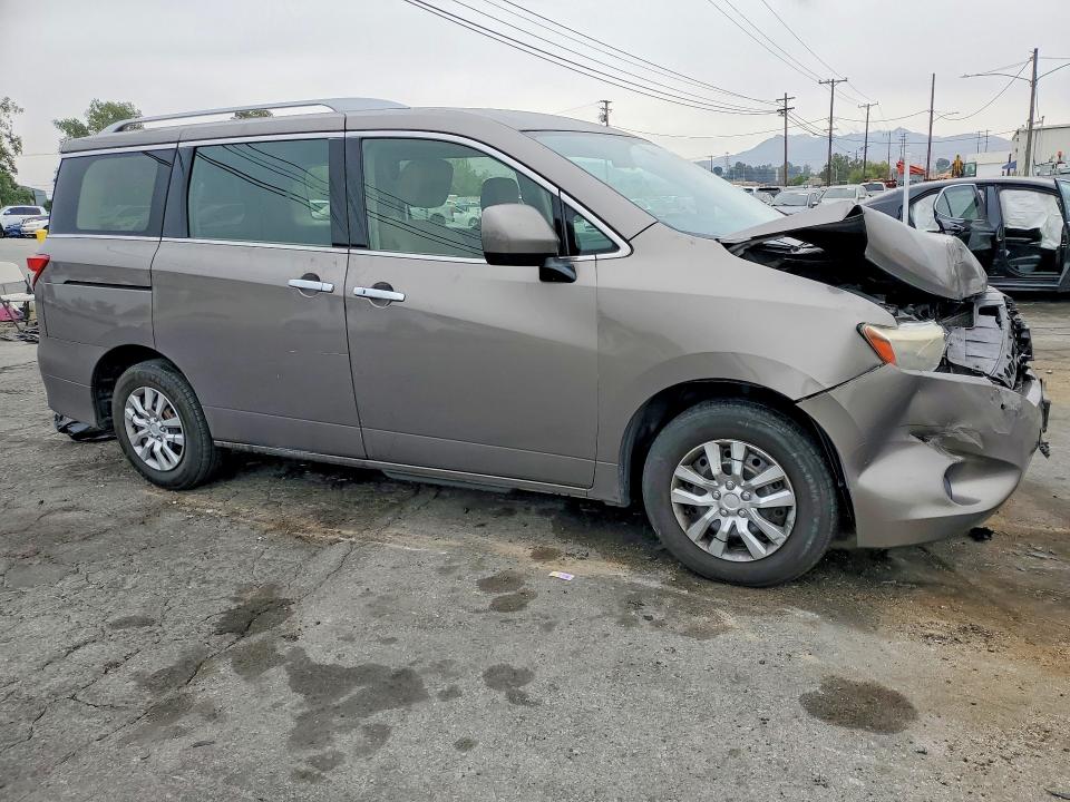 2015 Nissan Quest VIN JN8AE2KP9F9122991 COPART salvage auction — FRONT END, Ca - Salvage Certificate, sold $425 on 2026-07-02 (photo 4)