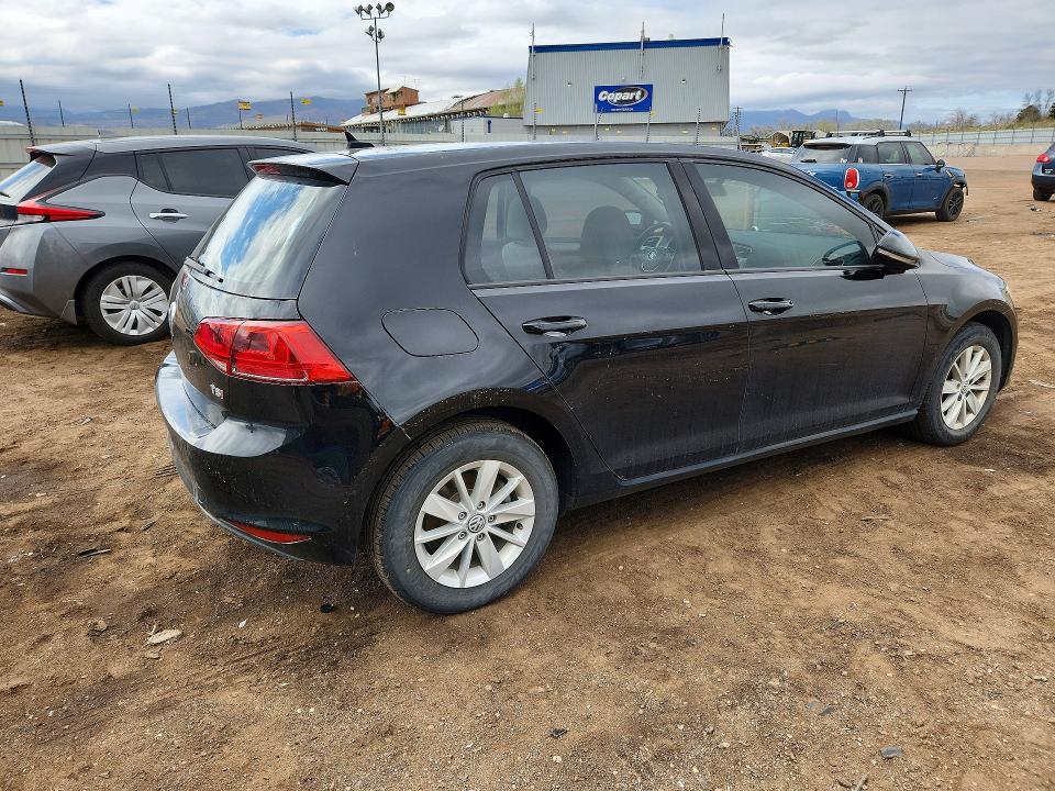 2017 Volkswagen Golf VIN 3VW117AU8HM032406 COPART salvage auction — HAIL, CO, sold $2,900 on 2026-08-24 (photo 3)