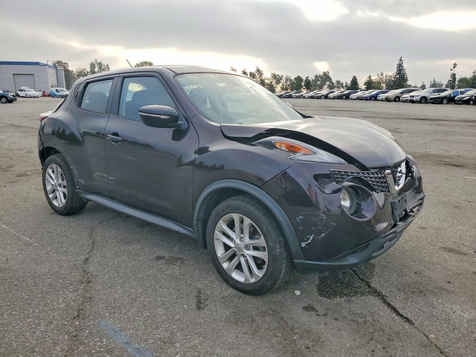 2015 Nissan Juke VIN JN8AF5MR8FT508009 COPART salvage auction — FRONT END, Ca - Salvage Certificate, sold $900 on 2026-07-09 (photo 4)