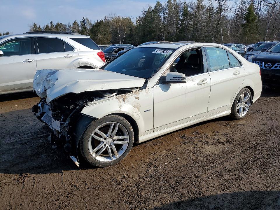 2012 Mercedes-benz C-klasse VIN WDDGF8FB0CF916799 COPART salvage auction — FRONT END, On - Permit Salvage, sold $700 on 2026-08-20 (photo 1)