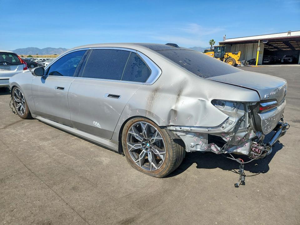 2025 BMW I7 VIN WBY43EJ03SCU58460 COPART salvage auction — REAR END, Ca - Salvage Certificate, sold $31,250 on 2026-07-06 (photo 2)