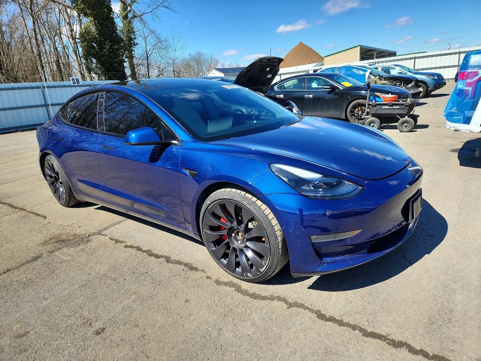 2022 Tesla Model 3 VIN 5YJ3E1EC1NF268636 COPART salvage auction — FRONT END, Nj - Cert Of Title-Salvage, sold $5,000 on 2026-07-21 (photo 4)