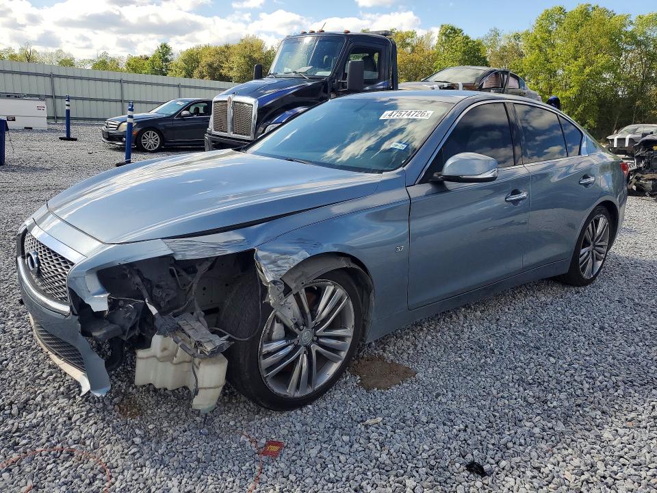 2014 Infiniti VIN JN1BV7APXEM690664 COPART salvage auction — FRONT END, Tx - Salvage Vehicle Title, sold $2,000 on 2026-07-13 (photo 1)