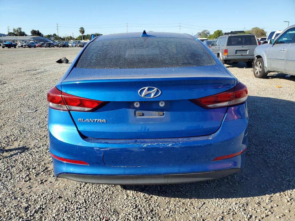 2018 Hyundai Elantra VIN KMHD84LF1JU554171 COPART salvage auction — FRONT END, Ca - Dis/Dlr/Exp Only Clean Title, sold $1,300 on 2026-07-03 (photo 6)