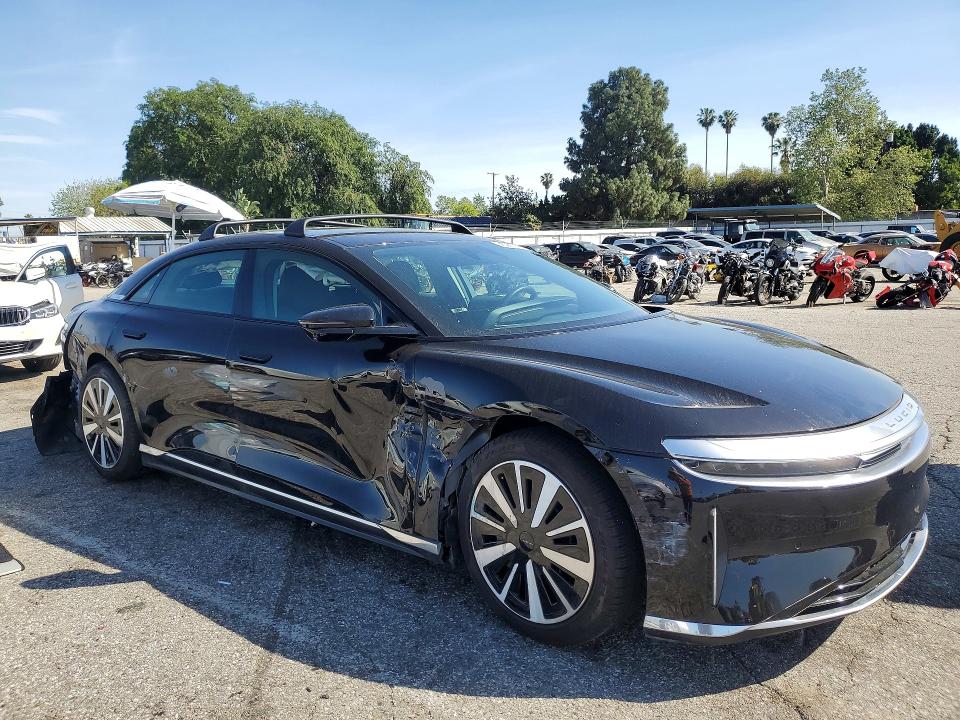 2025 Lucid Air VIN 50EA1PGA6SA007701 COPART salvage auction — REAR END, Ca - Salvage Certificate, sold $14,100 on 2026-07-14 (photo 4)