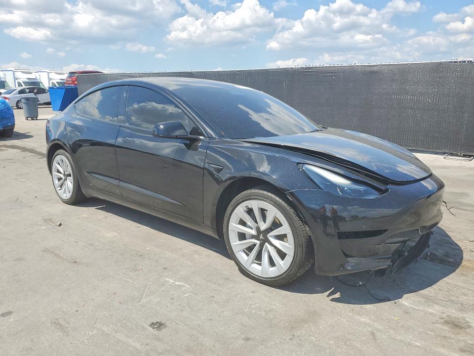 2023 Tesla Model 3 VIN 5YJ3E1EA9PF459769 COPART salvage auction — FRONT END, Fl - Certificate Of Destruction, sold $7,100 on 2026-07-09 (photo 4)