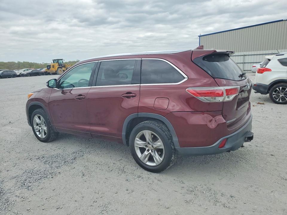 2014 Toyota Highlander VIN 5TDYKRFH8ES010827 COPART salvage auction — REAR END, Nc - Dealer Only Clean Title (P), sold $9,900 on 2026-07-14 (photo 2)