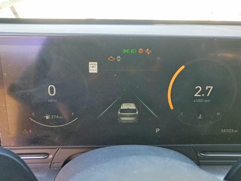 2024 Hyundai Kona VIN KM8HC3AB6RU078795 COPART salvage auction — FRONT END, Nv - Salvage Title, sold $6,600 on 2026-07-13 (photo 9)