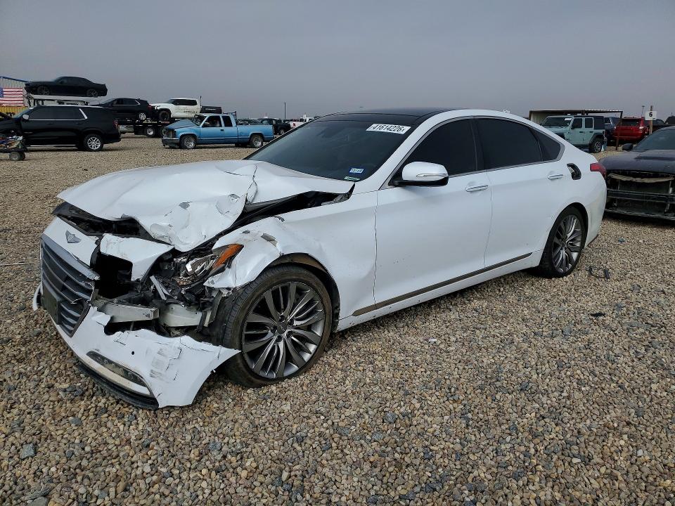 2015 Hyundai Genesis VIN KMHGN4JF8FU091915 COPART salvage auction — FRONT END, Tx - Salvage Vehicle Title, sold $1,700 on 2026-07-09 (photo 1)