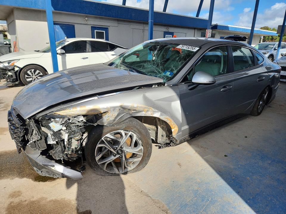 2020 Hyundai Sonata VIN 5NPEL4JA6LH010907 COPART salvage auction — FRONT END, Salvage Title, sold $1,950 on 2026-07-09 (photo 1)