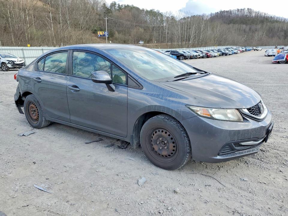 2013 Honda Civic VIN 19XFB2F53DE004138 COPART salvage auction — REAR END, Oh - Cert Of Title-Salvage, sold $1,350 on 2026-07-02 (photo 4)