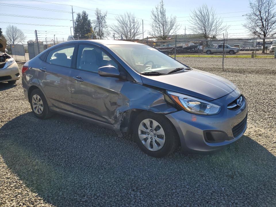 2016 Hyundai Accent VIN KMHCT4AE4GU108044 COPART salvage auction — FRONT END, Or - Lien Papers Salvage, sold $1,750 on 2026-07-14 (photo 4)
