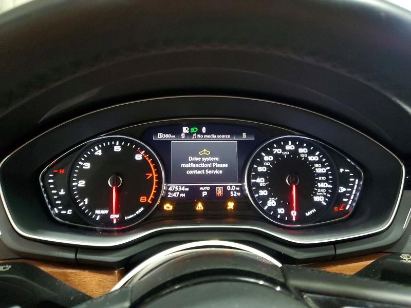 2022 Audi A5 VIN WAUABCF59NA031278 COPART salvage auction — REAR END, Pa - Certificate Of Salvage, sold $8,800 on 2026-07-27 (photo 9)