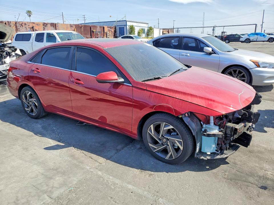 2025 Hyundai Elantra VIN KMHLS4DG7SU021439 COPART salvage auction — FRONT END, Ca - Salvage Certificate, sold $7,300 on 2026-07-08 (photo 4)