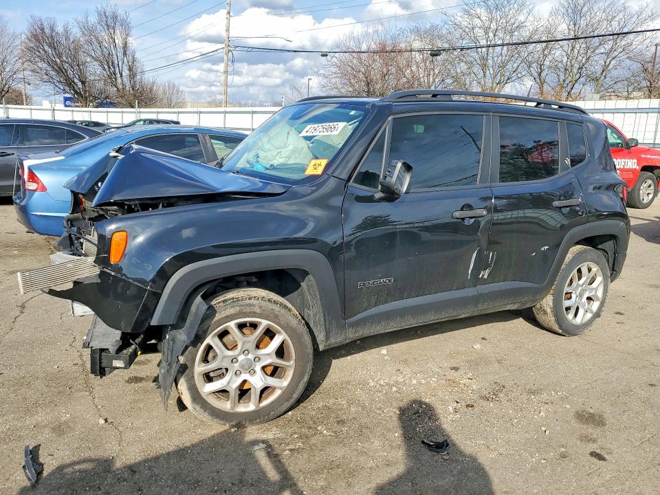 2018 Jeep Renegade VIN ZACCJBAB2JPJ15827 COPART salvage auction — FRONT END, Salvage Title, sold $300 on 2026-07-31 (photo 1)