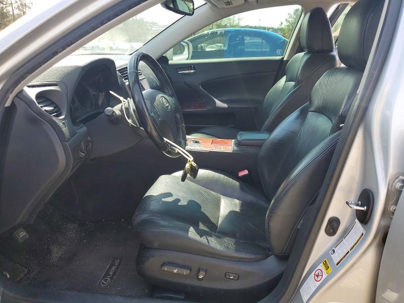 2008 Lexus Is VIN JTHBE262385021095 COPART salvage auction — FRONT END, Sc - Cert Of Title-Salvage, sold $1,300 on 2026-07-17 (photo 7)