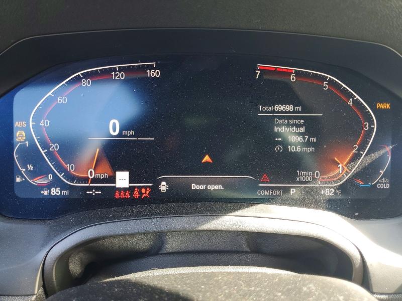 2019 BMW 3er VIN WBA5R1C5XKAK09328 COPART salvage auction — FRONT END, Ca - Salvage Certificate, sold $5,000 on 2026-07-20 (photo 9)