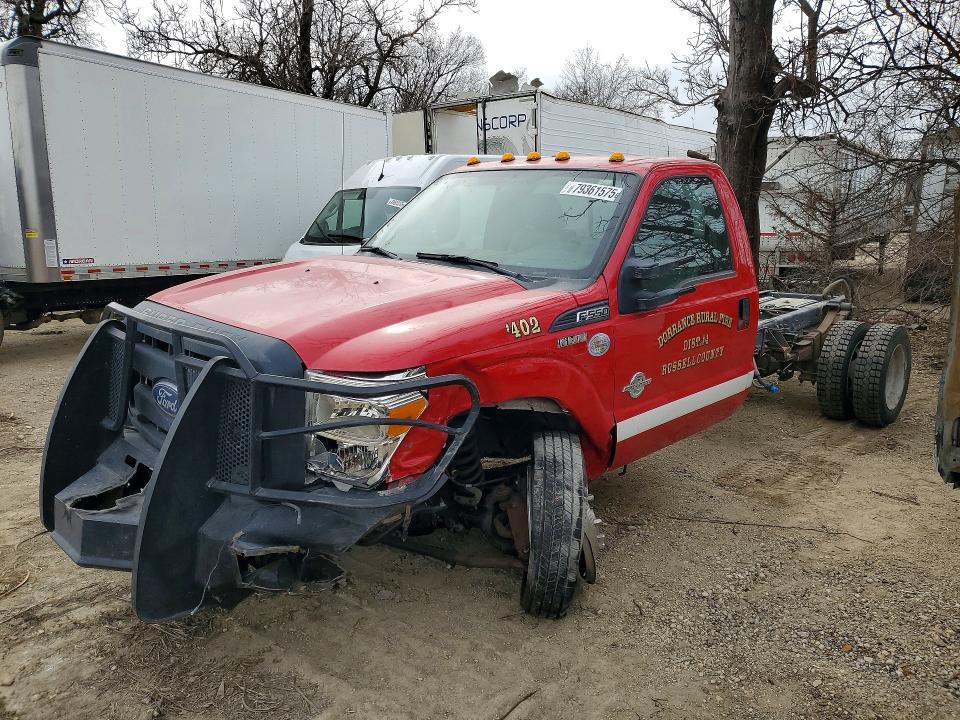 2013 Ford F550 VIN 1FDGF5HT5DEA42273 COPART salvage auction — FRONT END, Ks - Cert Of Title-Salvage, sold $80 on 2026-07-08 (photo 1)