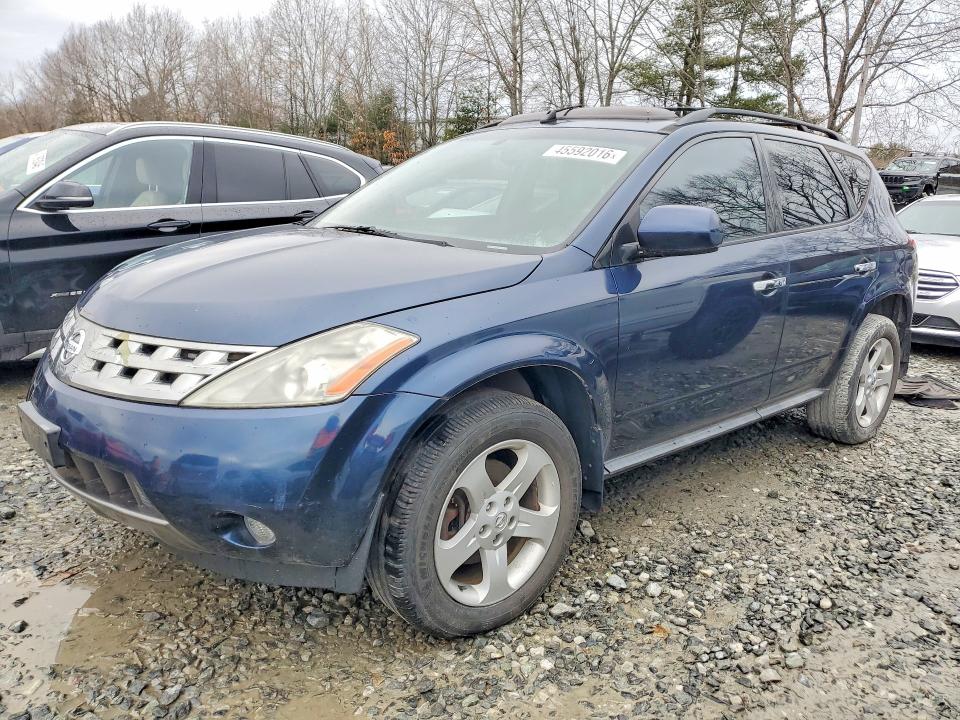 2005 Nissan Murano VIN JN8AZ08W15W432124 COPART salvage auction — NORMAL WEAR, Ma - Certificate Of Title, sold $825 on 2026-07-23 (photo 1)