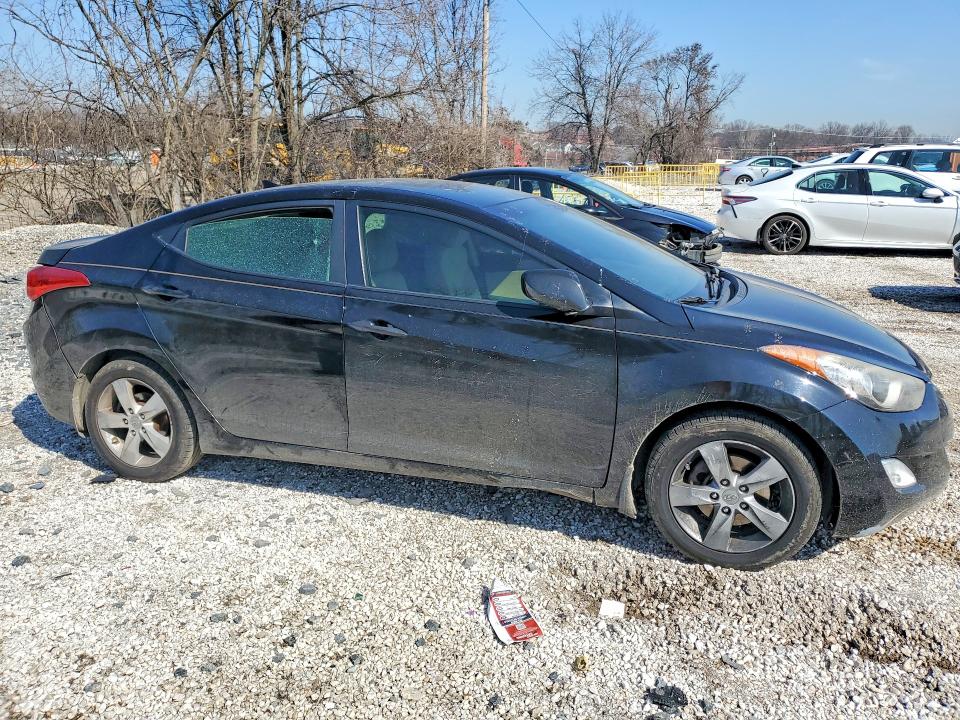 2012 Hyundai Elantra VIN KMHDH4AE0CU433662 COPART salvage auction — VANDALISM, MD - CERT OF SALVAGE > 75% DAMAGE, sold $400 on 2026-07-30 (photo 4)