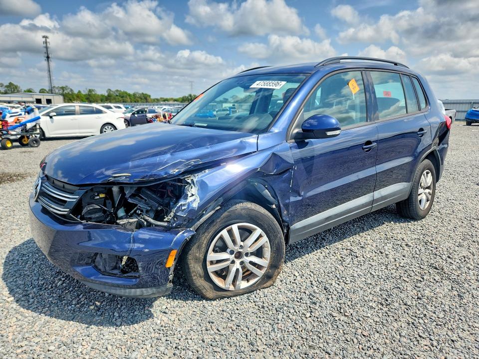 2016 Volkswagen Tiguan VIN WVGAV7AX5GW510891 COPART salvage auction — REAR END, Fl - Cert Of Title Slvg Rebuildable, sold $650 on 2026-07-10 (photo 1)