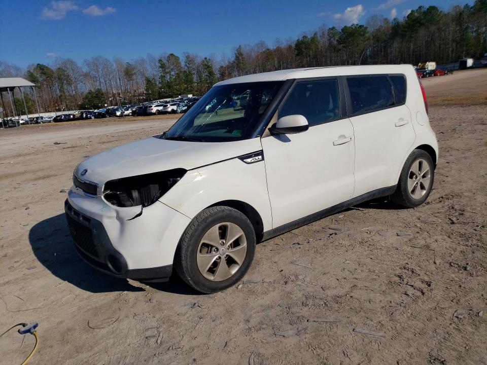2016 Kia Soul VIN KNDJN2A23G7303471 COPART salvage auction — FRONT END, Va - Cert Of Title - Salvage, sold $1,250 on 2026-07-06 (photo 1)