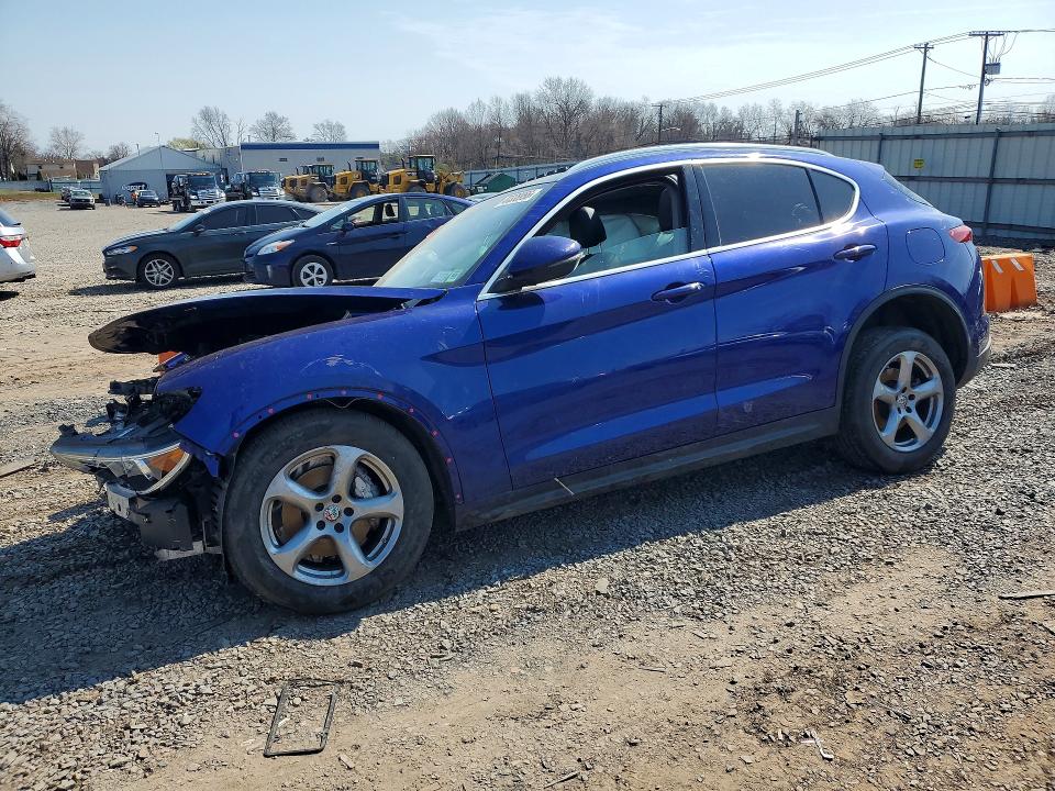 2021 Alfa romeo Stelvio VIN ZASPAKAN3M7D18507 COPART salvage auction — FRONT END, NY - MV-907A SALVAGE CERTIFICATE, sold $400 on 2026-07-02 (photo 1)