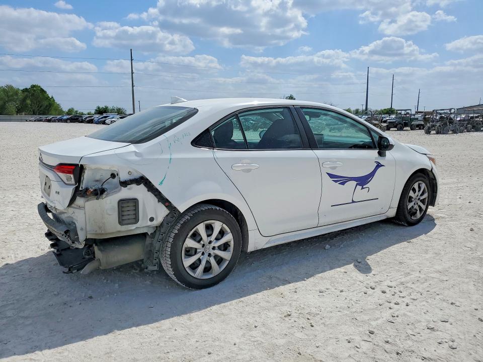 2020 Toyota Corolla VIN 5YFEPRAE0LP096884 COPART salvage auction — REAR END, Tx - Salvage Vehicle Title, sold $5,200 on 2026-07-02 (photo 3)