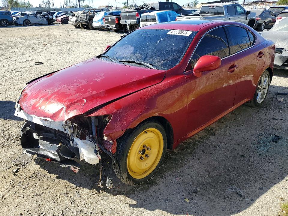 2006 Lexus Is VIN JTHBK262765022515 COPART salvage auction — FRONT END, Ca - Salvage Certificate, sold $400 on 2026-07-13 (photo 1)