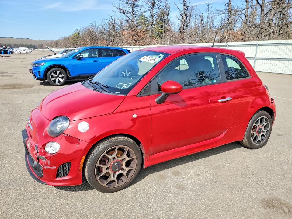 2013 Fiat 500 VIN 3C3CFFHH4DT607265 COPART salvage auction — REAR END, Salvage Title, sold $350 on 2026-08-14 (photo 1)