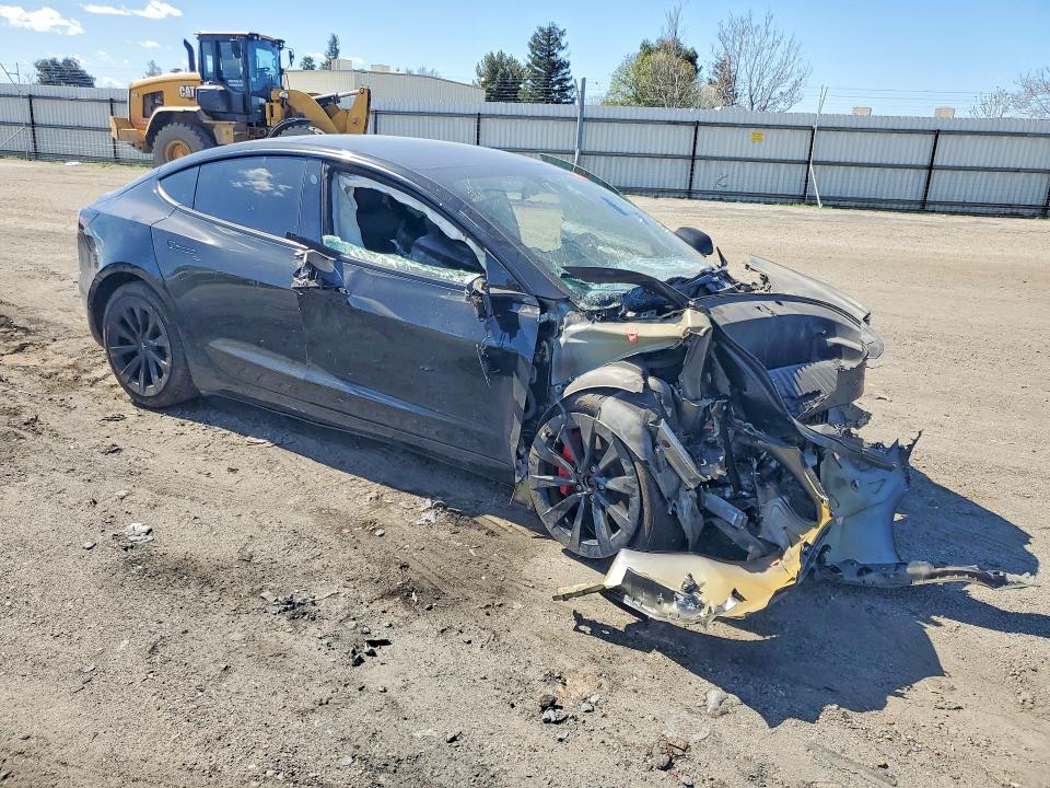2021 Tesla Model 3 VIN 5YJ3E1EBXMF980200 COPART salvage auction — FRONT END, Ca - Salvage Certificate, sold $225 on 2026-07-24 (photo 4)