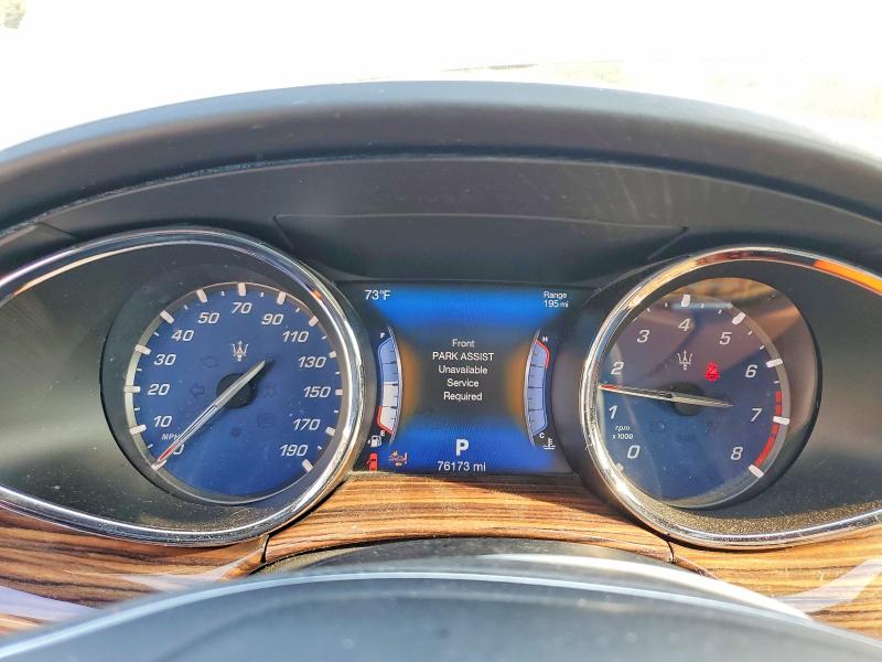 2017 Maserati Quattroporte VIN ZAM56RPL5H1197077 COPART salvage auction — FRONT END, GA, sold $4,150 on 2026-08-06 (photo 9)