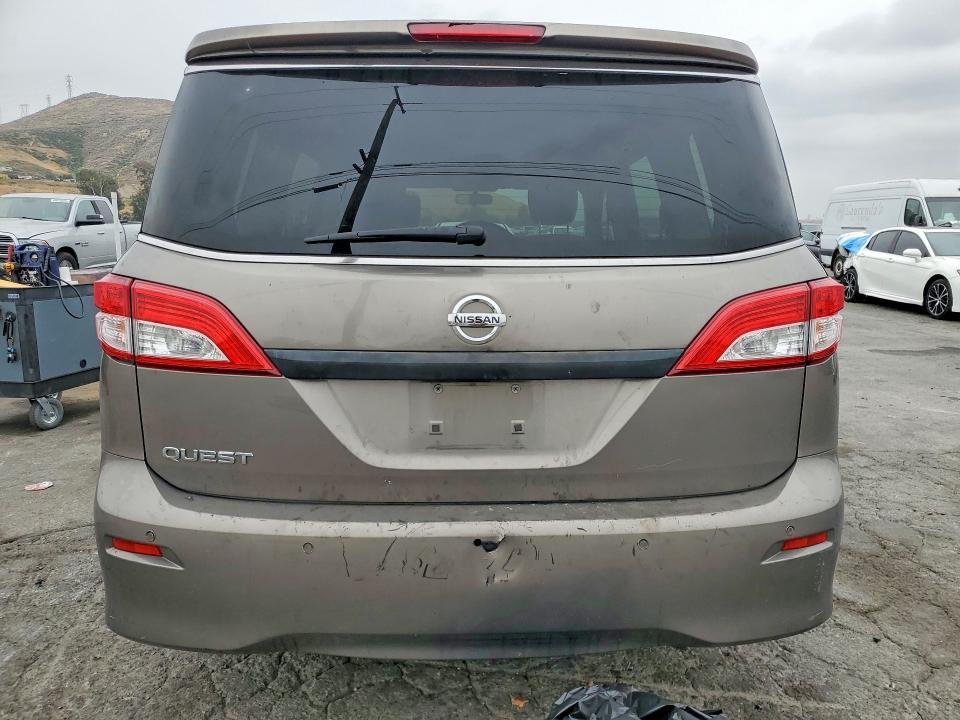 2015 Nissan Quest VIN JN8AE2KP9F9122991 COPART salvage auction — FRONT END, Ca - Salvage Certificate, sold $425 on 2026-07-02 (photo 6)
