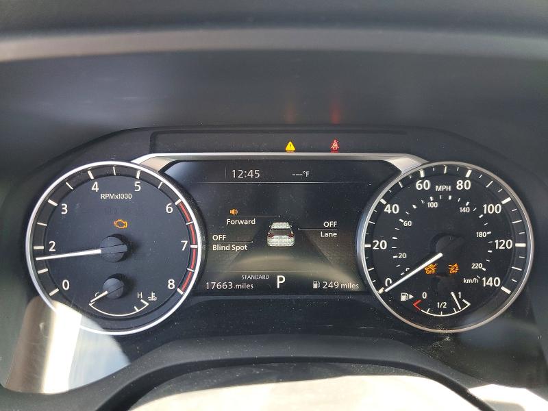 2025 Nissan Rogue VIN JN8BT3BA9SW001109 COPART salvage auction — FRONT END, Ca - Salvage Certificate, sold $6,500 on 2026-07-31 (photo 9)