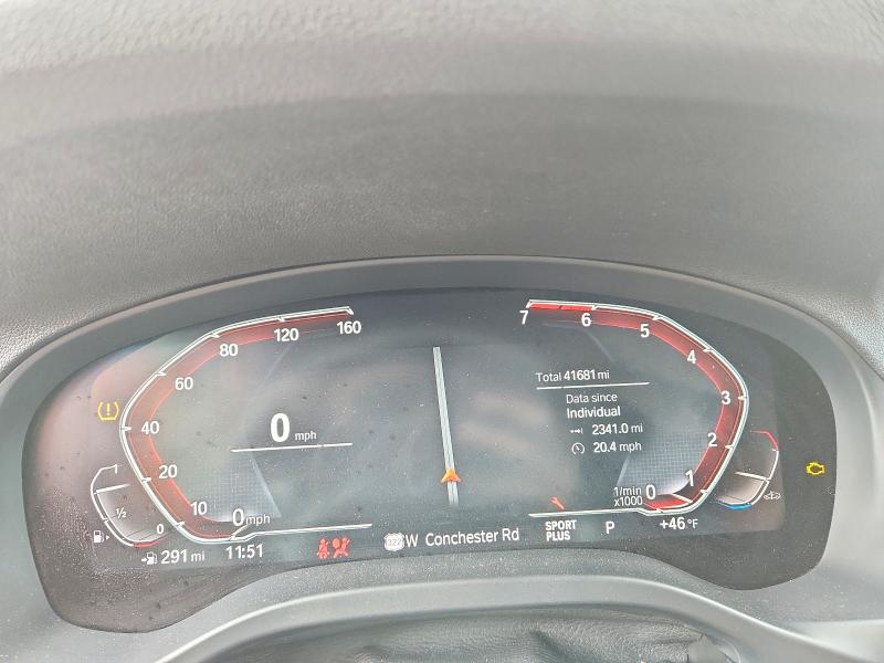 2020 BMW X4 VIN 5UX2V1C05L9C67941 COPART salvage auction — FRONT END, Pa - Certificate Of Salvage, sold $250 on 2026-07-31 (photo 9)