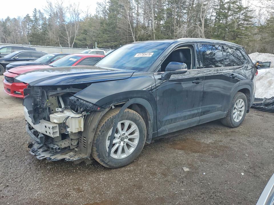 2024 Toyota Highlander VIN 5TDAAAB58RS028137 COPART salvage auction — FRONT END, ON - PERMIT NO BRAND - UNFIT, sold $12,400 on 2026-07-28 (photo 1)