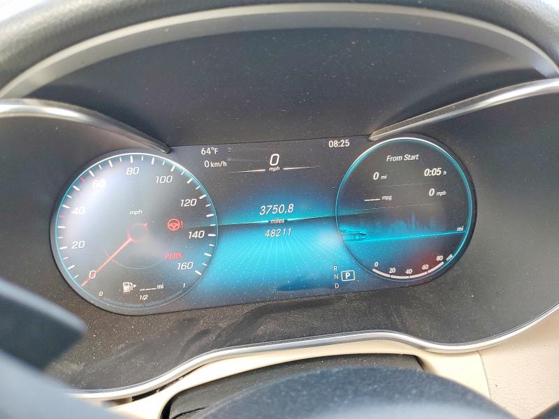2020 Mercedes-benz C-klasse VIN W1KWF8DB0LR579922 COPART salvage auction — FRONT END, Ca - Salvage Certificate, sold $12,100 on 2026-07-29 (photo 9)