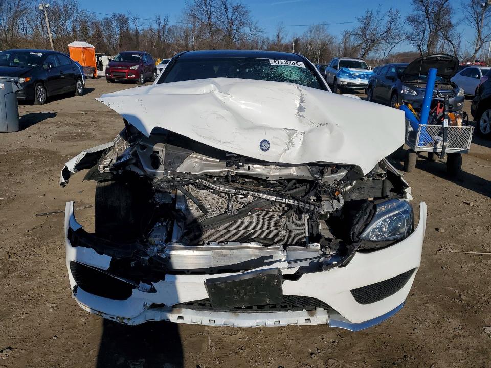 2017 Mercedes-benz C-klasse VIN 55SWF4KB4HU181744 COPART salvage auction — FRONT END, MD - CERT OF SALVAGE > 75% DAMAGE, sold $2,200 on 2026-07-09 (photo 5)