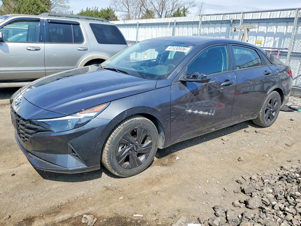 2021 Hyundai Elantra VIN 5NPLM4AGXMH008555 COPART salvage auction — SIDE, Md - Cert Of Salvage > 75% Damage, sold $2,700 on 2026-07-06 (photo 1)