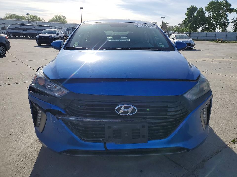 2017 Hyundai Ioniq VIN KMHC75LC9HU057695 COPART salvage auction — FRONT END, Ca - Salvage Certificate, sold $2,050 on 2026-07-10 (photo 5)