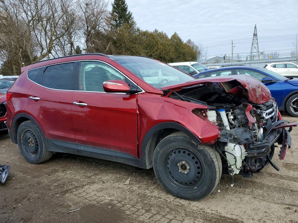 2015 Hyundai Santa fe VIN 5XYZUDLB8FG291074 COPART salvage auction — FRONT END, ON - PERMIT SALVAGE, sold $1,750 on 2026-07-28 (photo 4)