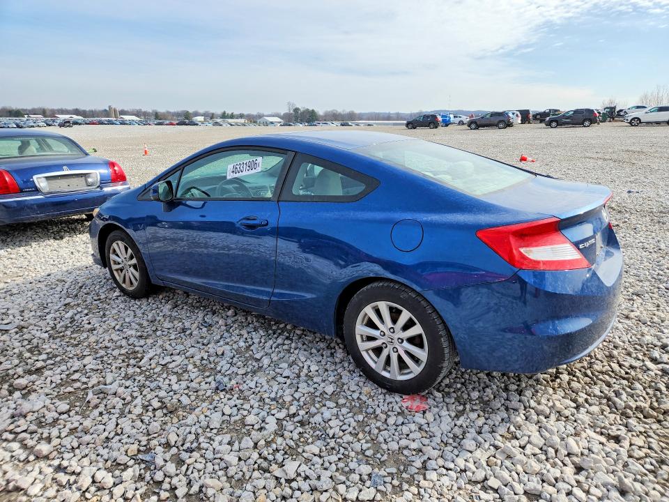 2012 Honda Civic VIN 2HGFG3B80CH530013 COPART salvage auction — FRONT END, Mi - Certificate Of Title, sold $2,050 on 2026-07-02 (photo 2)