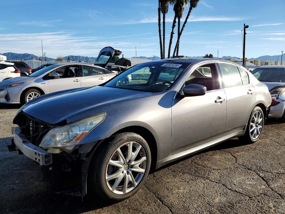 2012 Infiniti G VIN JN1CV6AR3CM681138 COPART salvage auction — REAR END, Ca - Salvage Certificate, sold $650 on 2026-07-10 (photo 1)