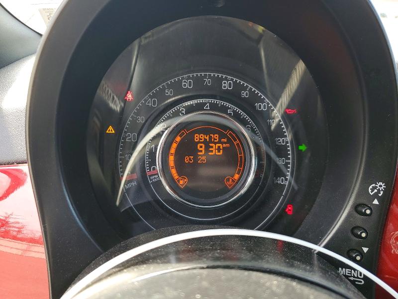 2013 Fiat 500 VIN 3C3CFFHH4DT607265 COPART salvage auction — REAR END, Salvage Title, sold $350 on 2026-08-14 (photo 9)