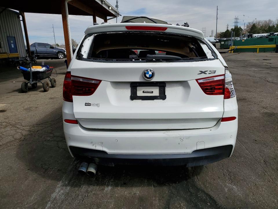 2017 BMW X3 VIN 5UXWX9C30H0W75423 COPART salvage auction — ROOF, Co - Public - Salvage Title, sold $1,750 on 2026-07-23 (photo 6)